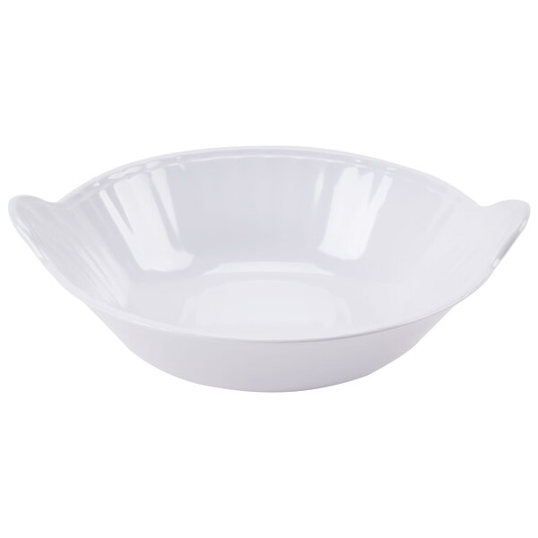 A white GET Siciliano bowl with a handle.