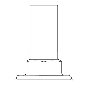 A drawing of a white rectangular object with black lines.