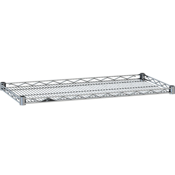 A chrome Metro Super Erecta drop mat wire shelf.