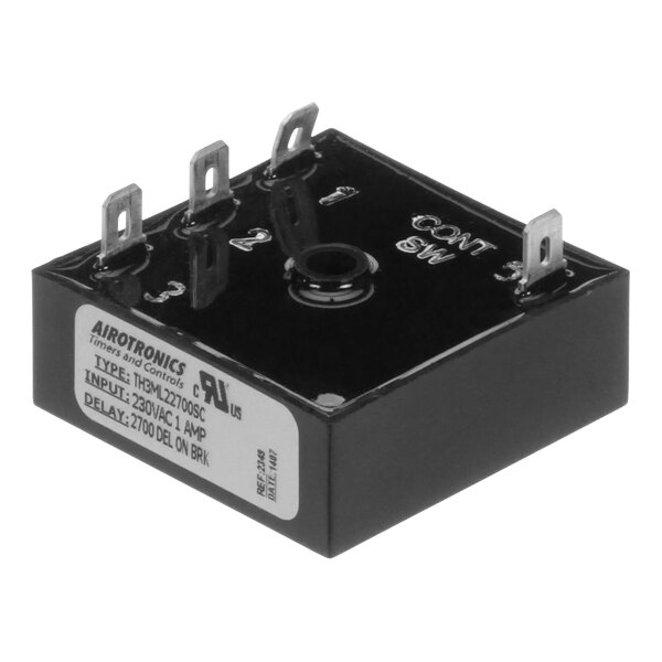 A black and white Cres Cor electronic timer fan relay.