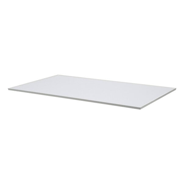 A white rectangular Panasonic shelf.