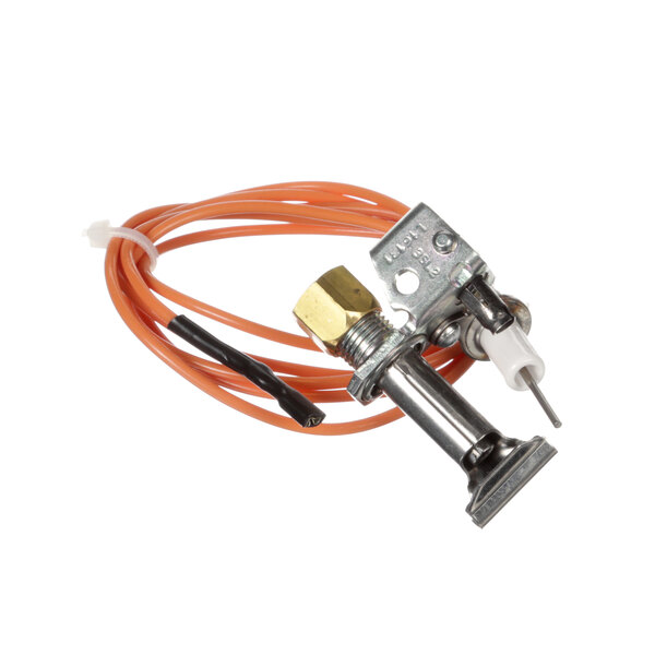 A Vulcan Pilot Spark gas valve with orange and white wires.