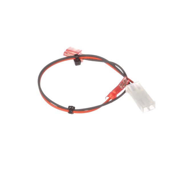 A red and black TurboChef Mag Wire with a white plastic connector.