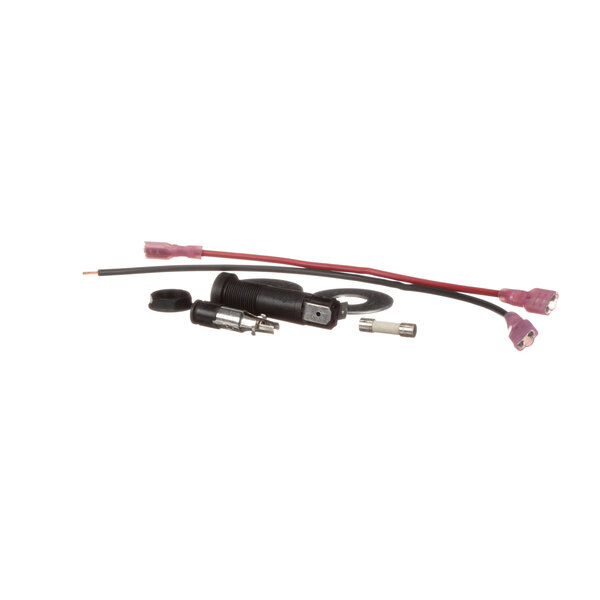 A Kold-Draft Fuseholder kit with a black and red electrical cable and wire set.