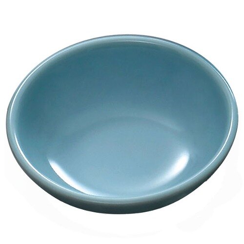 A blue bowl on a white background.