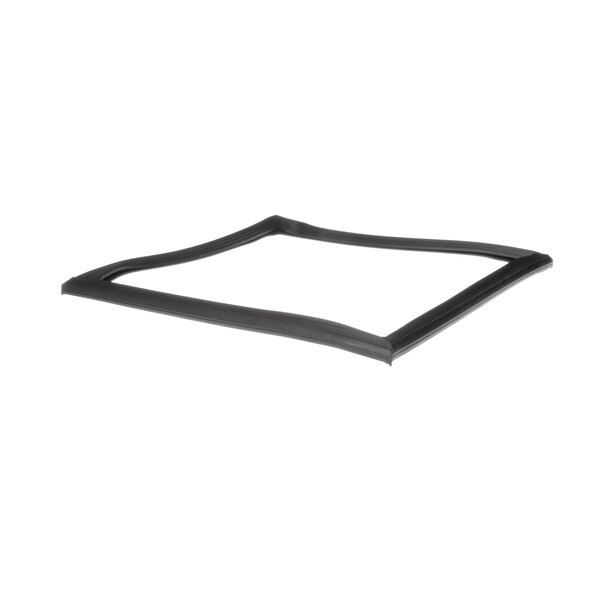A black rubber gasket for a Glastender square door on a white background.
