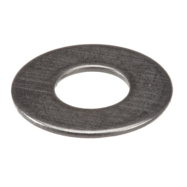 A close-up of a Blakeslee flat washer with a black finish.