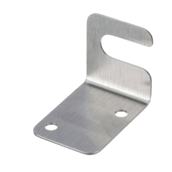A stainless steel Duke right angle clip with holes.
