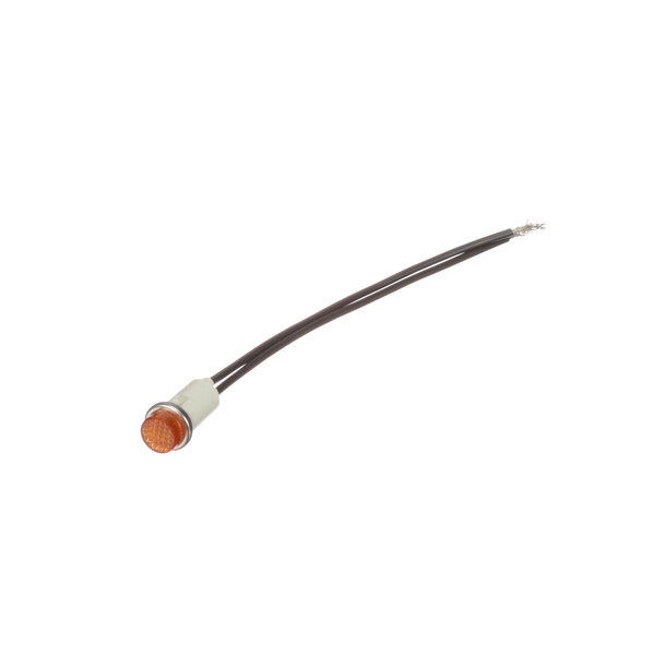 The Ultrafryer Systems light amber indicator with a black cable on a white background.