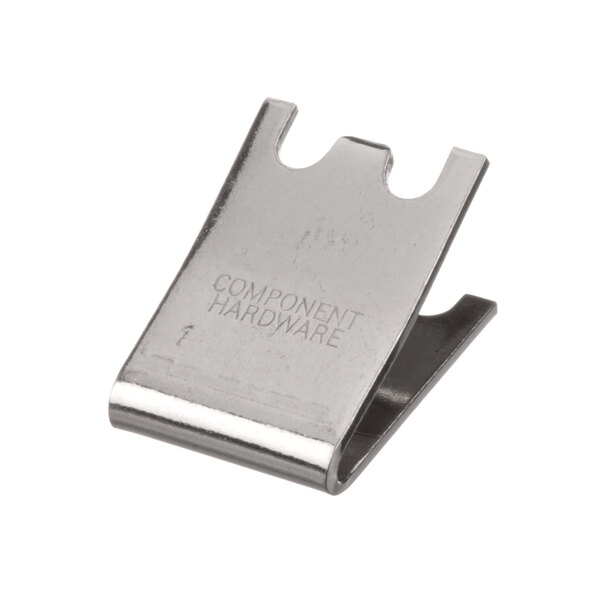A Silver King metal shelf clip.