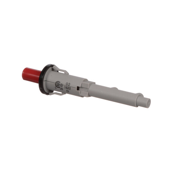 A grey and red Vulcan ignitor with a grey electrical connector.