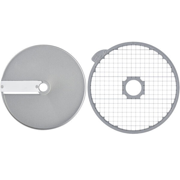 A circular metal disc with a grid for a Robot Coupe 28112W.
