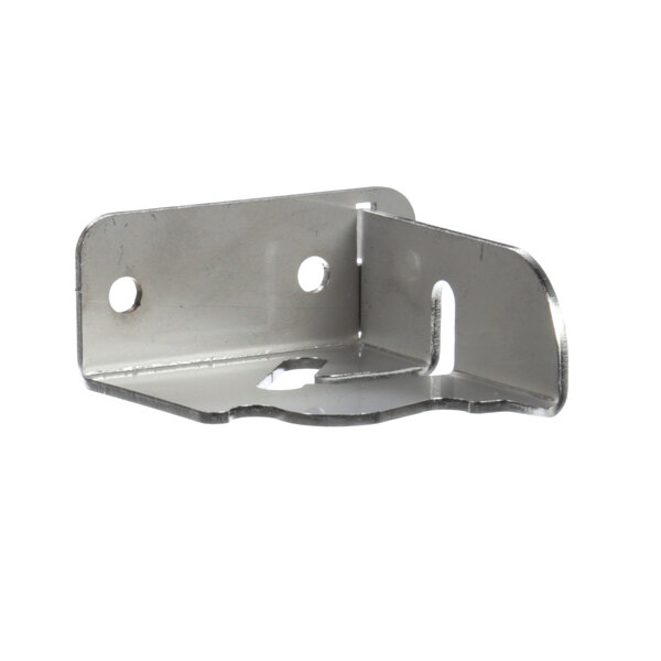 A Traulsen metal corner bracket with holes.