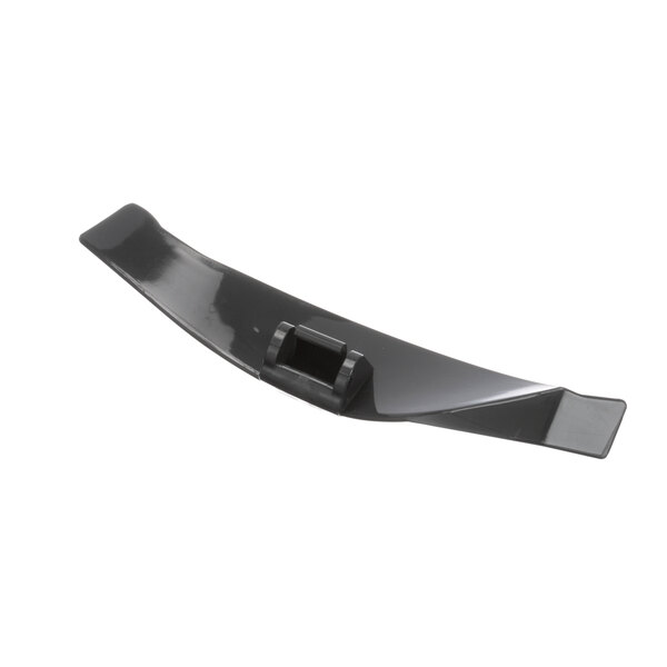 A black plastic Hobart deflector with a square hole and a metal handle.