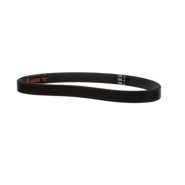A black Vitamix blender belt with white text.