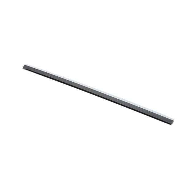 A long thin metal rod with a black handle.