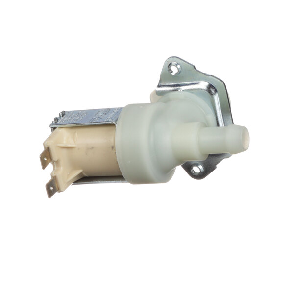 A white plastic Grindmaster-Cecilware water inlet valve.