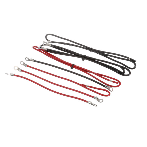 A group of black and red cables with Grindmaster-Cecilware CH78A Wiring Kit labels.