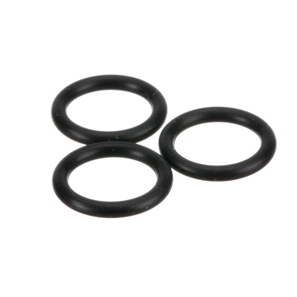 A group of 3 black rubber O-rings.