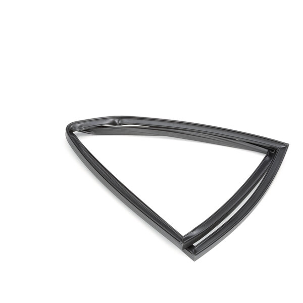 A black rubber gasket with a triangle shape on a white background.