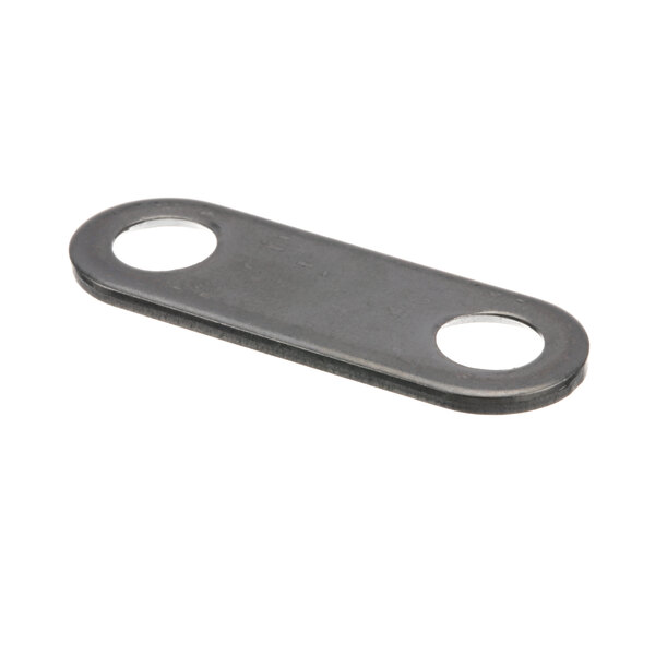 A metal Berkel clamp plate with two holes.