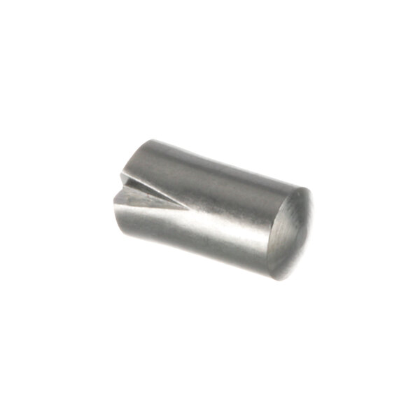 A stainless steel Bizerba grooved pin with a small hole.