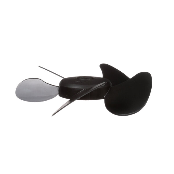 A black Randell fan blade with two propellers.
