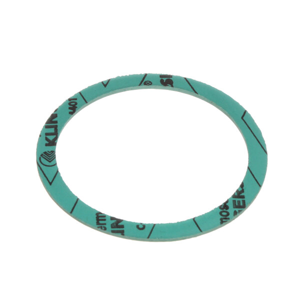 A green Insinger gasket with a blue center.