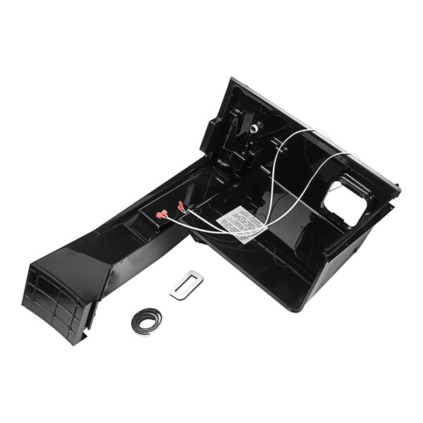 A black plastic Multiplex rinse basin service kit with wires and a metal plate.