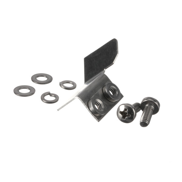 A TurboChef Actuator tab for the left side with screws and washers.