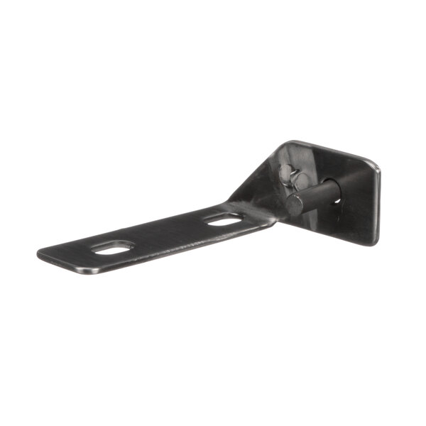 A black metal Garland right hinge bracket with a hole.