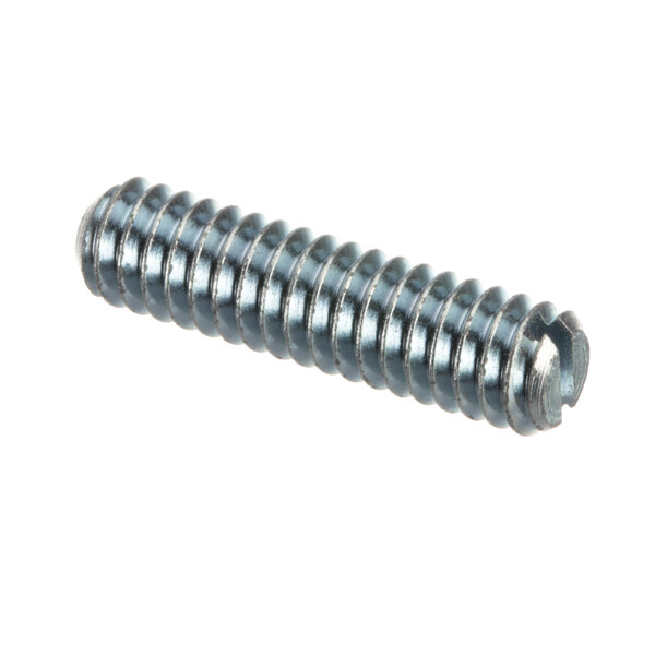 A close-up of a Hobart set screw with a metal head.