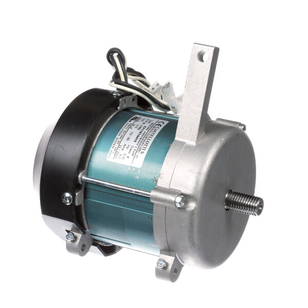 A Globe M030 electric motor with a metal housing and black cover.