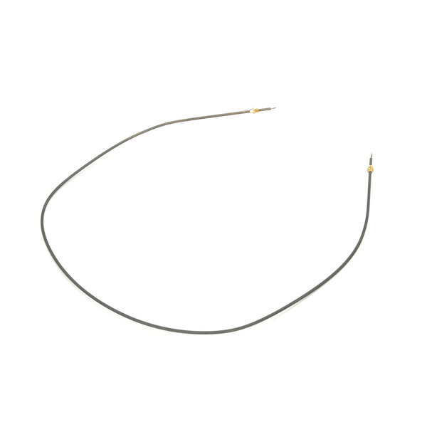 A black wire with a yellow tip.