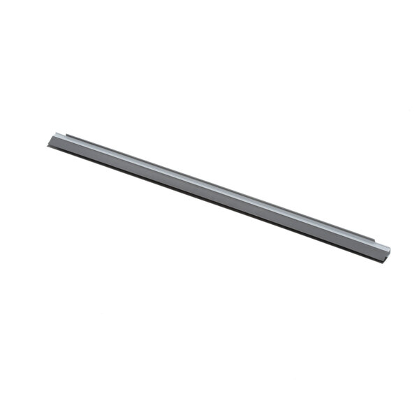A long thin metal bar with black ends.