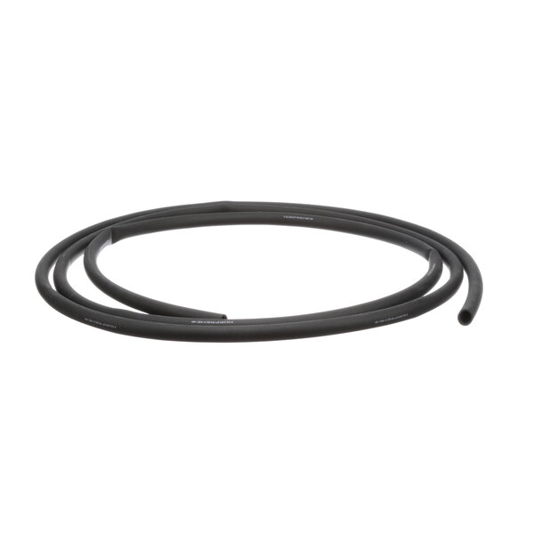 A black braided hose with a black tube.