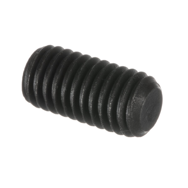 A close-up of a black Berkel screw.