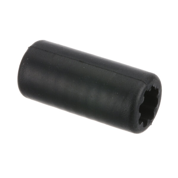 A black plastic cylindrical sheath with a hole in it.