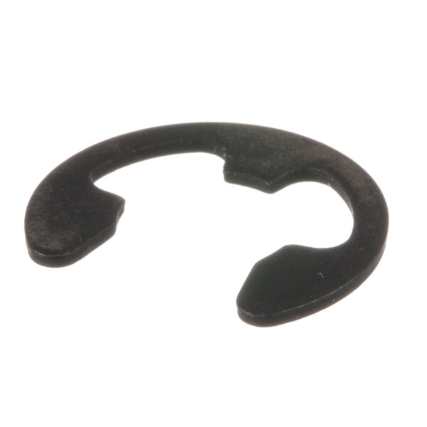 A black plastic ring with a hole in the middle.