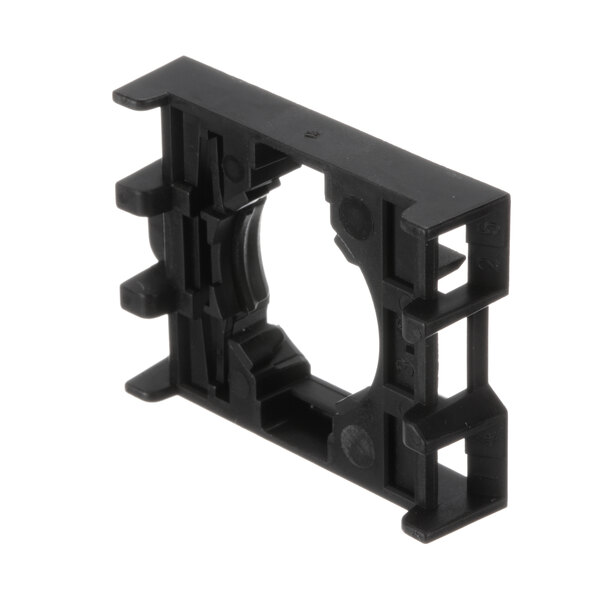 A black plastic Kronen mounting adapter with holes.