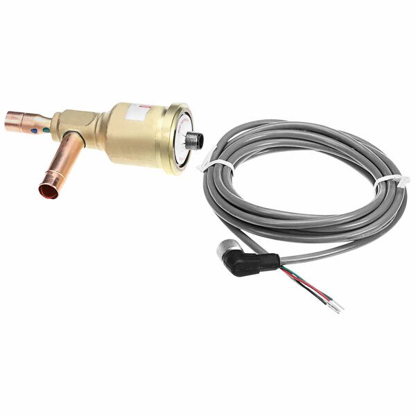 A Master-Bilt electric expansion valve with a wire and hose.
