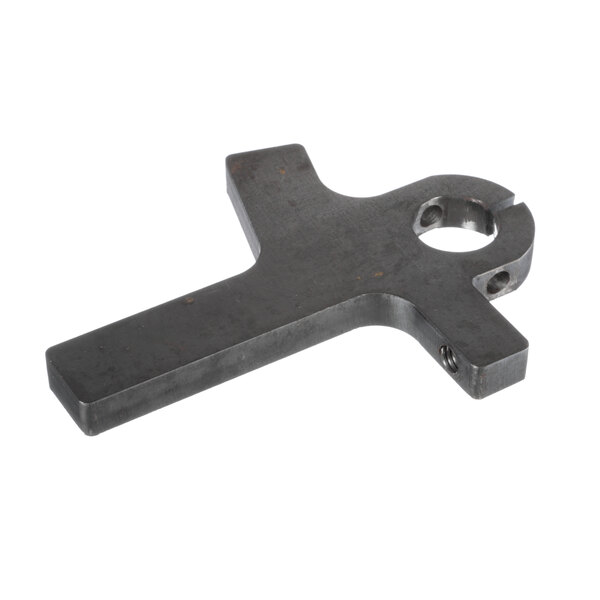 A metal Cleveland Tilt Stop Arm with a cross shape and holes.