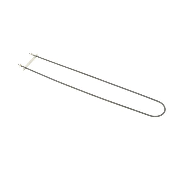 A silver metal wire with a small hook on one end.