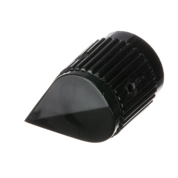 A black plastic knob with a point.
