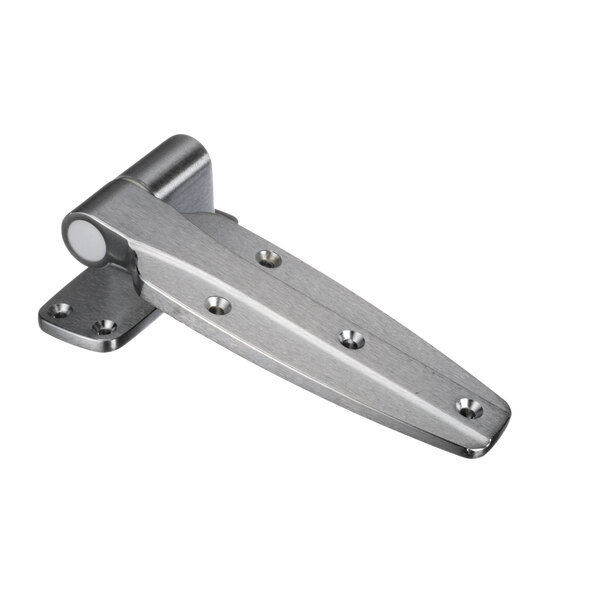 A Kason stainless steel offset hinge with two holes.