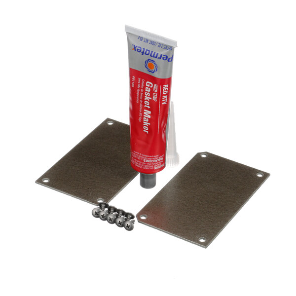A TurboChef Waveguide Cover service kit with a tube of glue and a tube of gasket.