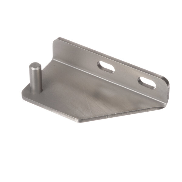 A Franke metal hinge bracket with two holes.