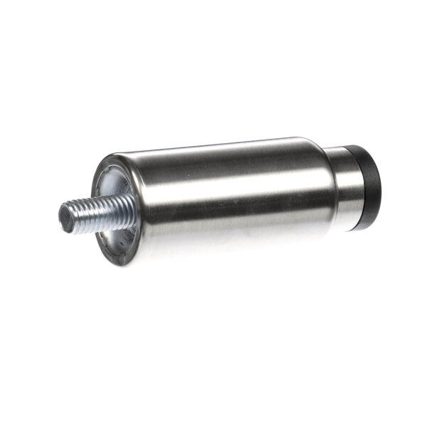 A stainless steel Imperial leg tube with a black rubber base.
