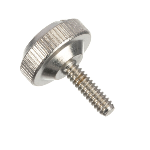 A close-up of a Moffat side rack screw with a metal head.