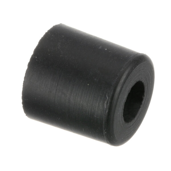 A black rubber cylinder with a hole.